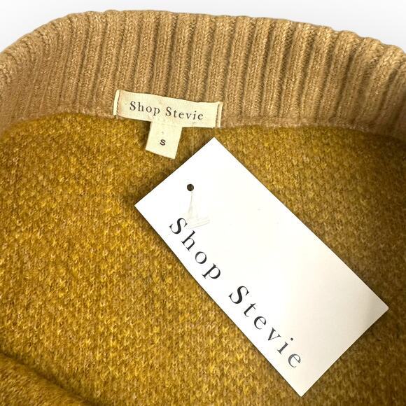 Shop Stevie NWT Vienna Plaid Skirt Knit Sweater Pencil Skirt Size S Tan Yellow - Picture 6 of 12